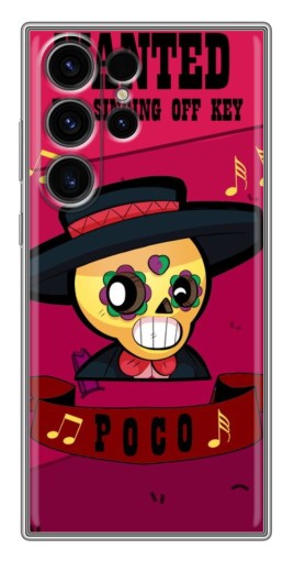 Силиконовый чехол с изображением "WANTED POCO" для Samsung Galaxy S22 Ultra