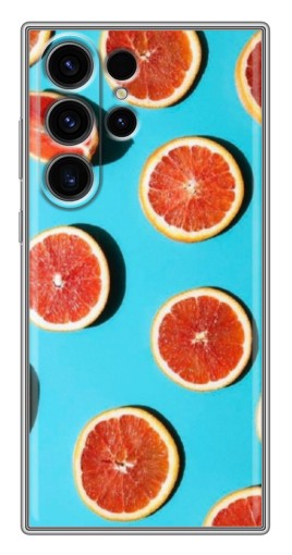 Силиконовый чехол с изображением "Яркие грейпфруты" для Samsung Galaxy S22 Ultra