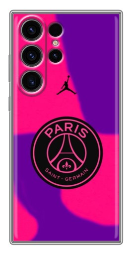 Чехол с картинкой "Яркий лого PSG" для Samsung Galaxy S22 Ultra