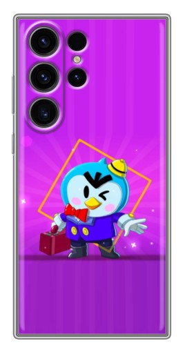 Чехол с картинкой "Яркий пингвин" для Samsung Galaxy S22 Ultra