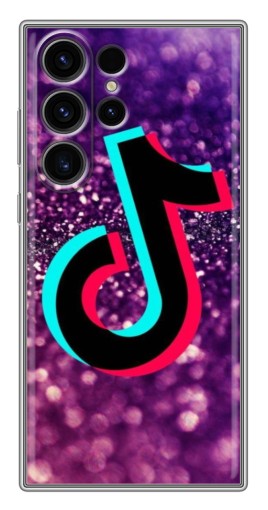Силиконовый чехол с изображением "Яркий ТикТок" для Samsung Galaxy S22 Ultra