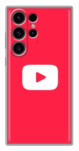Чехол с картинкой "YouTube Кнопка" для Samsung Galaxy S22 Ultra