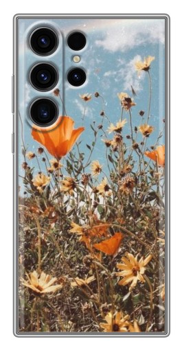 Силиконовый чехол с изображением "Желтые цветы" для Samsung Galaxy S22 Ultra