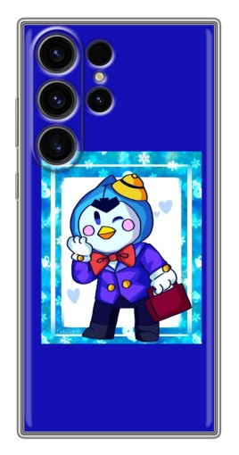 Чехол с картинкой "Зимний Мистер Пи" для Samsung Galaxy S22 Ultra