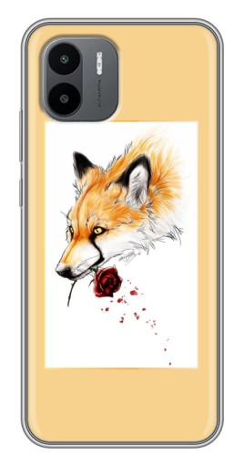 Чехол с картинкой "Лиса с розой" для Xiaomi Redmi A1