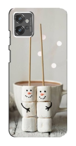 Чехол с принтом "Снеговики из зефира" для Motorola MOTO G32