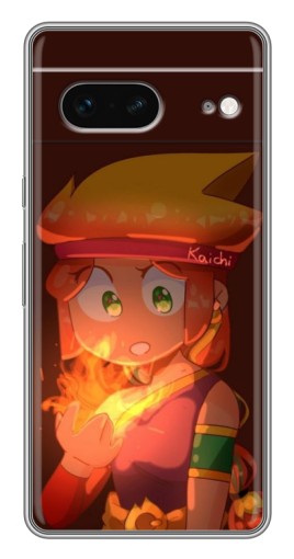 Чехол с принтом "Amber с огнем" для Google Pixel 7
