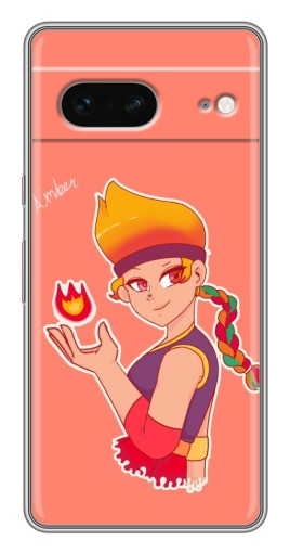 Чехол с печатью "Amber с огоньком" для Google Pixel 7