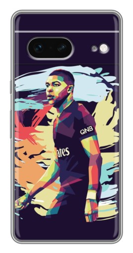 Силиконовый чехол с изображением "ART Mbappe" для Google Pixel 7