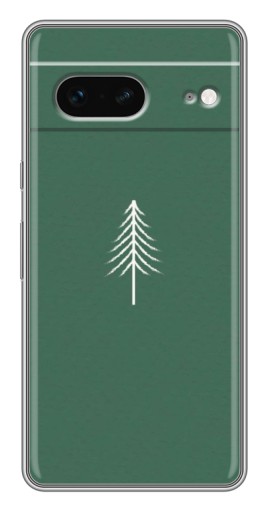 Чехол с печатью "Белая елка" для Google Pixel 7