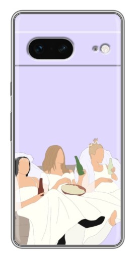Силиконовый чехол с изображением "Девушки Друзья" для Google Pixel 7