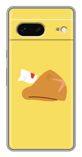 Силиконовый чехол с изображением "Gold Crow" для Google Pixel 7