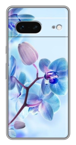 Чехол с печатью "Голубые орхидеи" для Google Pixel 7