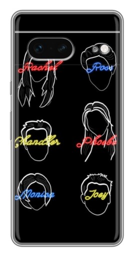 Чехол с картинкой "Имена Друзей" для Google Pixel 7