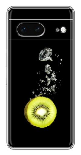 Чехол с печатью "Киви на черном" для Google Pixel 7