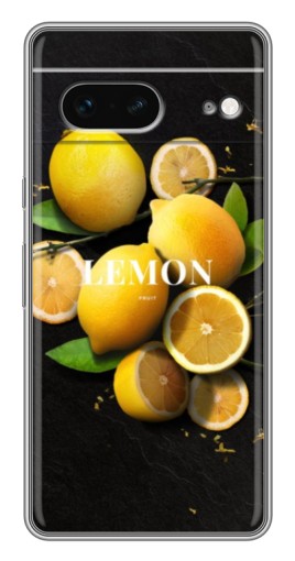 Чехол с картинкой "Лимон на черном" для Google Pixel 7