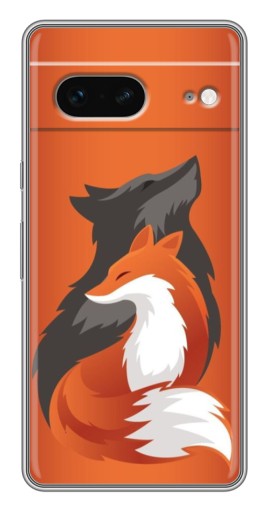 Силиконовый чехол с изображением "Лиса ART" для Google Pixel 7
