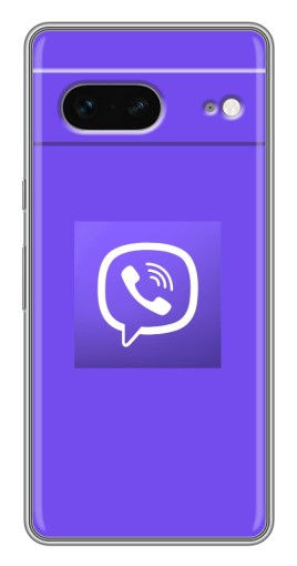 Силиконовый чехол с изображением "Лого Viber" для Google Pixel 7