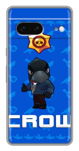 Силиконовый чехол с изображением "Медаль Crow" для Google Pixel 7