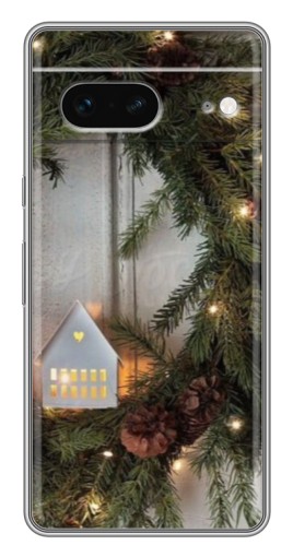 Чехол с принтом "Новогодний венок" для Google Pixel 7