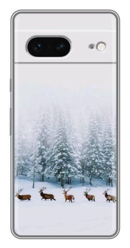 Чехол с принтом "Олени в лесу" для Google Pixel 7