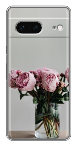 Чехол с печатью "Пионы в вазе" для Google Pixel 7
