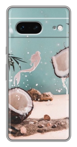 Силиконовый чехол с изображением "Половинки кокоса" для Google Pixel 7