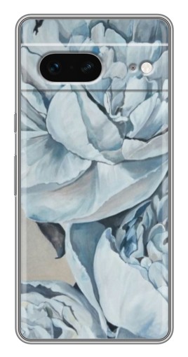Силиконовый чехол с изображением "Рисунок пионы" для Google Pixel 7