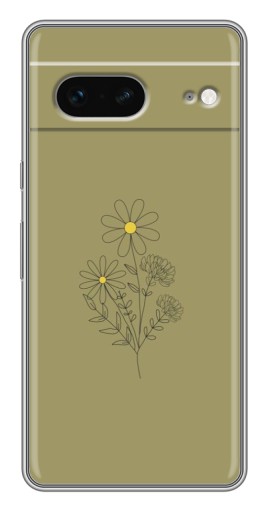 Чехол с картинкой "Рисунок ромашка" для Google Pixel 7