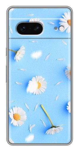 Чехол с картинкой "Ромашковый фон" для Google Pixel 7