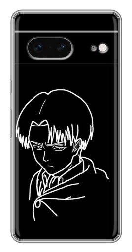 Чехол с картинкой "Силуэт Леви" для Google Pixel 7