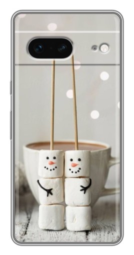 Чехол с печатью "Снеговики из зефира" для Google Pixel 7