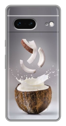 Чехол с картинкой "Стакан кокоса" для Google Pixel 7