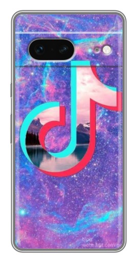 Чехол с картинкой "ТикТок мраморный" для Google Pixel 7