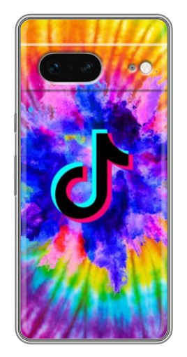 Чехол с принтом "TikTok в красках" для Google Pixel 7