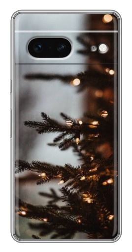 Чехол с принтом "Елка с гирляндой" для Google Pixel 7
