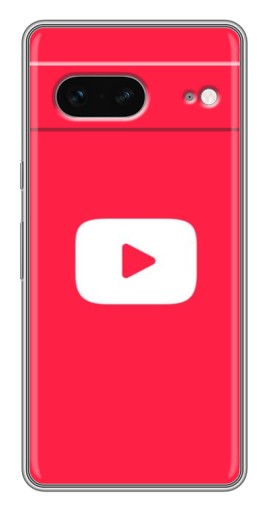 Силиконовый чехол с изображением "YouTube Кнопка" для Google Pixel 7