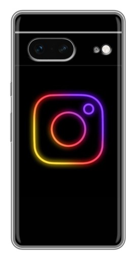 Силиконовый чехол с изображением "Значок Инсты" для Google Pixel 7