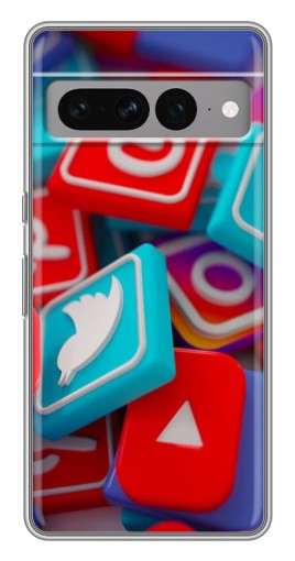 Силиконовый чехол с изображением "3Д эффект" для Google Pixel 7 Pro