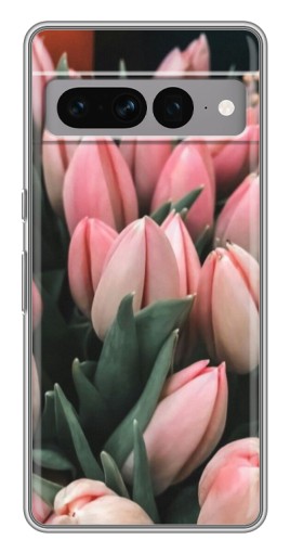 Чехол с картинкой "Букет тюльпанов" для Google Pixel 7 Pro