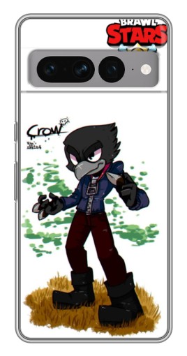 Силиконовый чехол с изображением "Crow" для Google Pixel 7 Pro