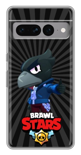 Силиконовый чехол с изображением "Crow Brawl Stars" для Google Pixel 7 Pro