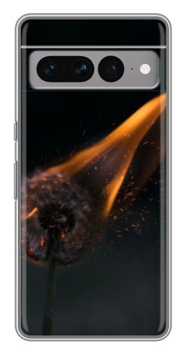 Чехол с принтом "Горящий одуванчик" для Google Pixel 7 Pro