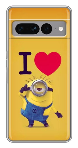 Силиконовый чехол с изображением "I Love Minion" для Google Pixel 7 Pro
