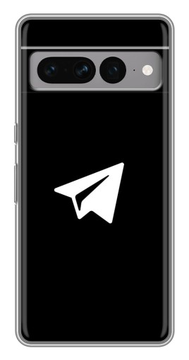 Чехол с принтом "Лого Телеграм" для Google Pixel 7 Pro