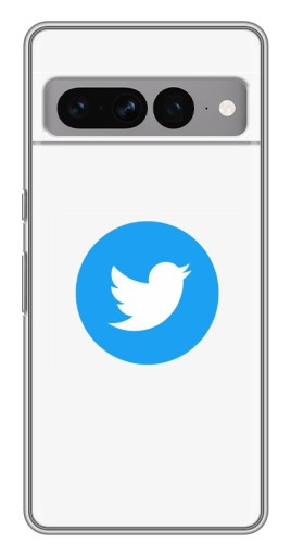 Чехол с принтом "Лого Твиттера" для Google Pixel 7 Pro