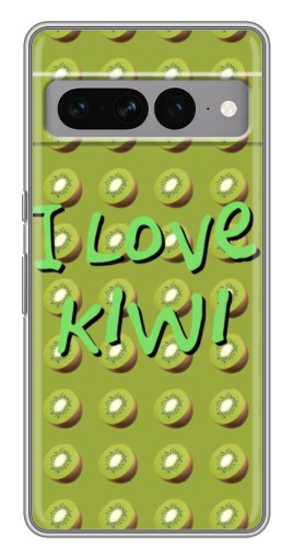 Силиконовый чехол с изображением "Love Kiwi" для Google Pixel 7 Pro