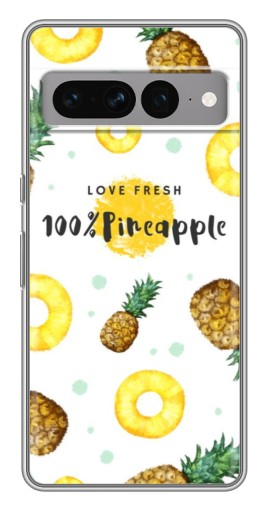 Чехол с картинкой "Любовь к ананасам" для Google Pixel 7 Pro