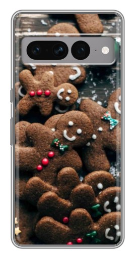 Чехол с картинкой "Новогодние человечки" для Google Pixel 7 Pro