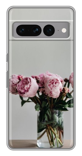 Силиконовый чехол с изображением "Пионы в вазе" для Google Pixel 7 Pro